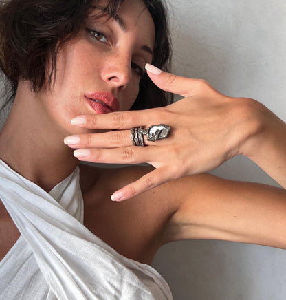 Full Finger Pearl Ring LevenExclusive