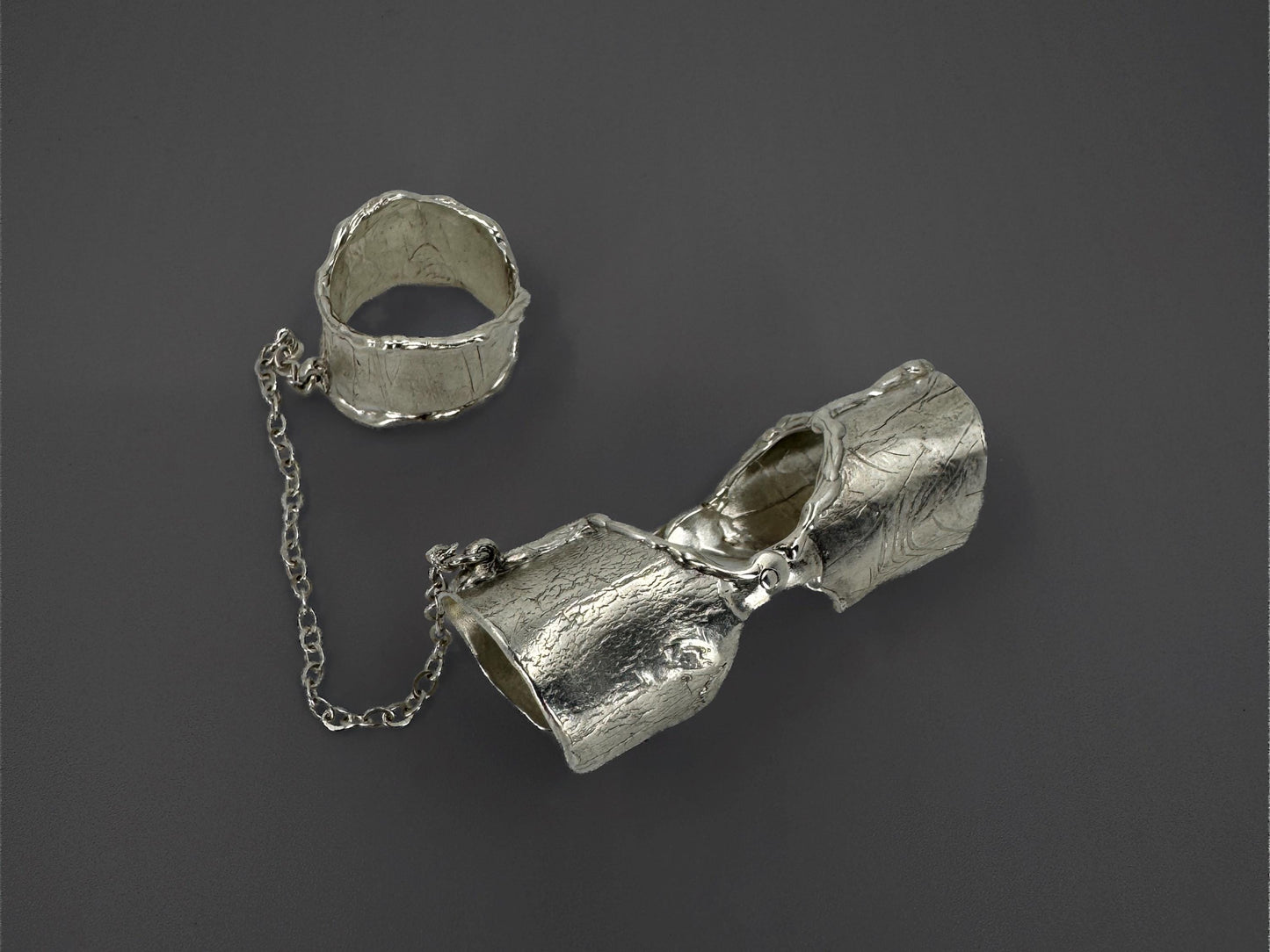 ვერცხლის ბეჭედი ჯაჭვით