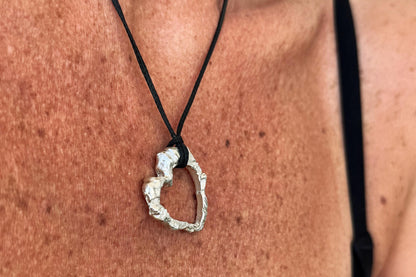 გულის ფორმის ვერცხლის გულსაკიდი