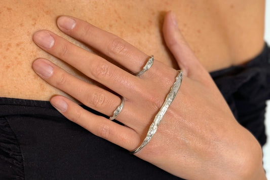 Palm sterling silver bracelet