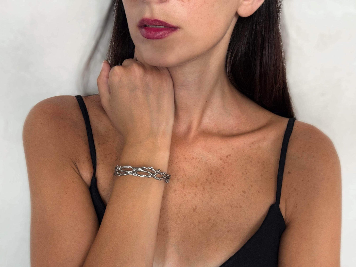 ვერცხლის სამაჯური მარგალიტით