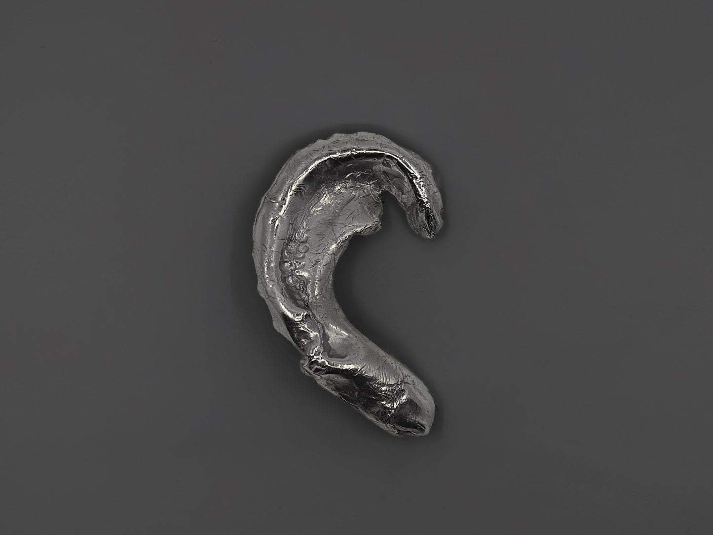 ვერცხლის სკულპტურული საყურე