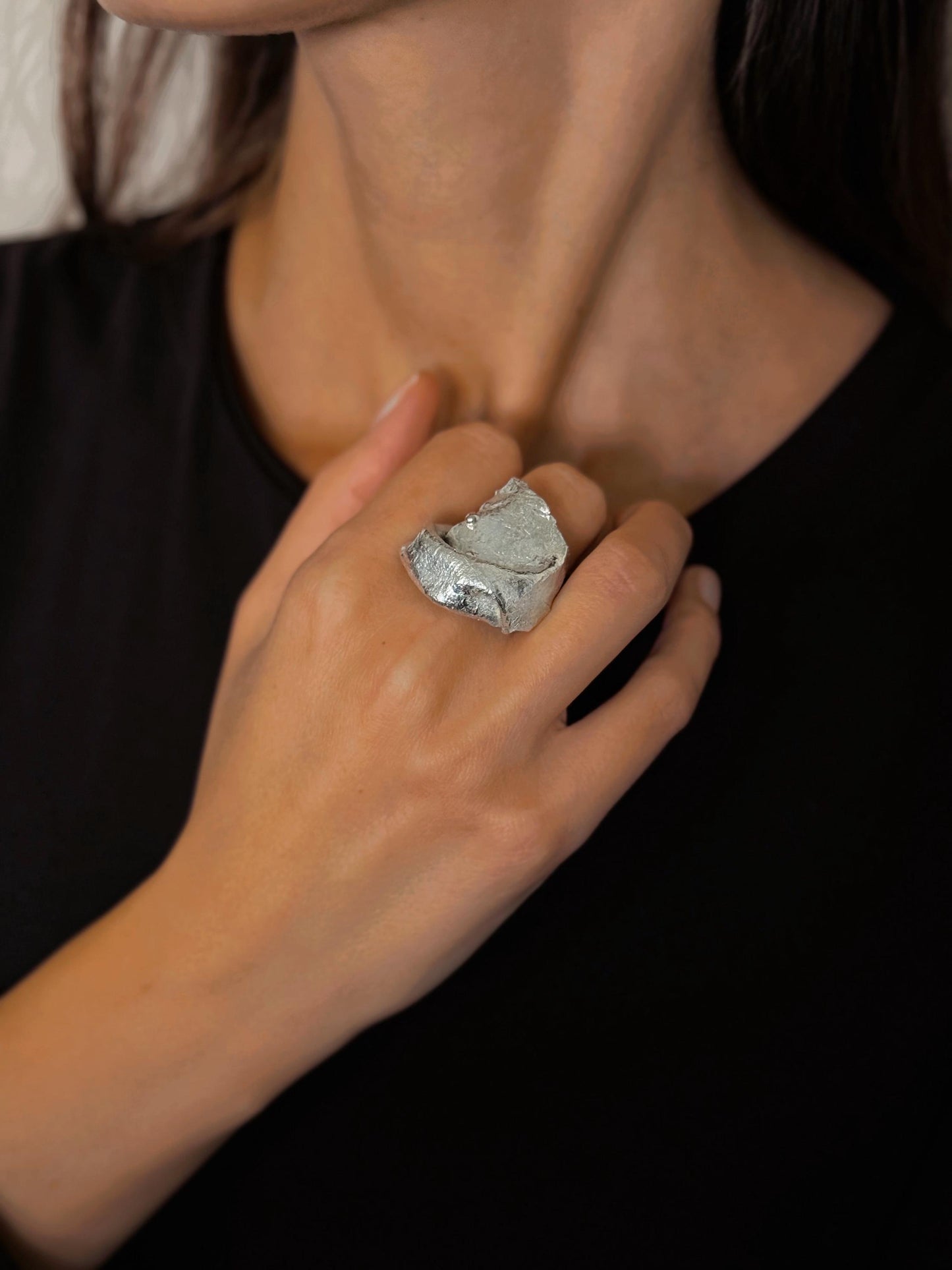 უფორმო ვერცხლის ბეჭედი